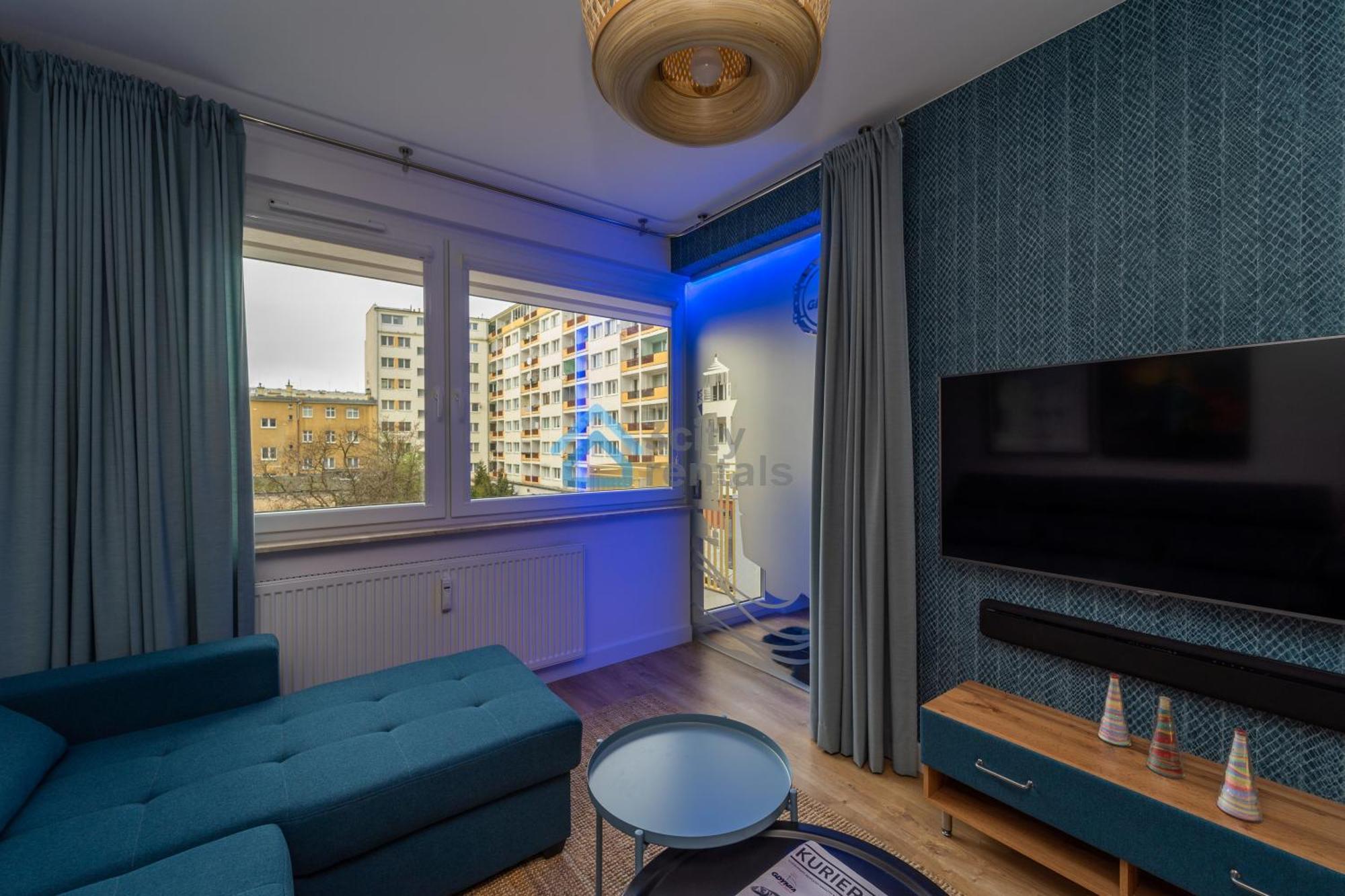 Bright And Blue 3City Apartment With Balcony In Gdynia By Noclegi Renters Luaran gambar